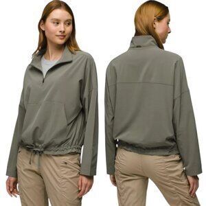 PrAna Railay 1/4 Zip Pullover - Rye Green - XL